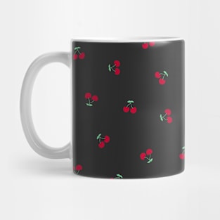 Cherry Pattern, Black Mug